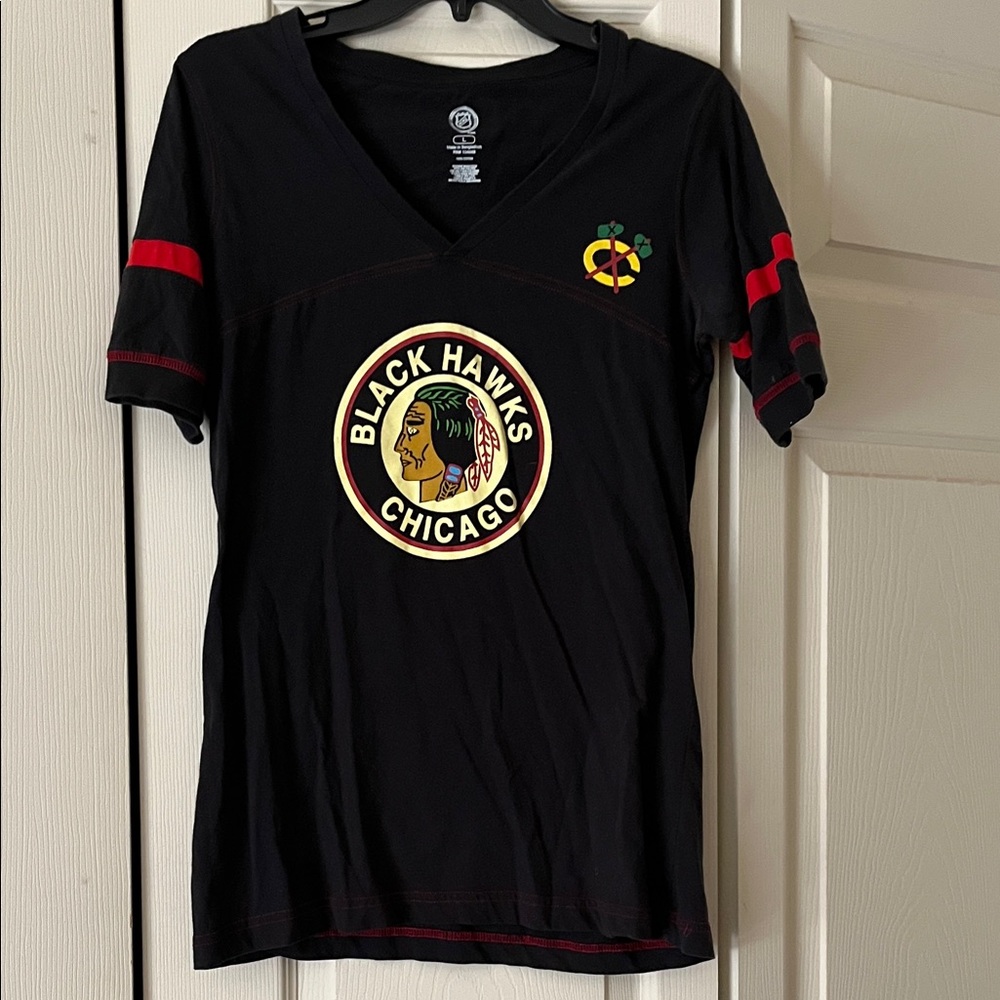 NHL Blackhawks Black Short Sleeve Tee